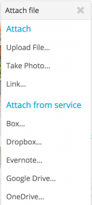 Attach files to tasks